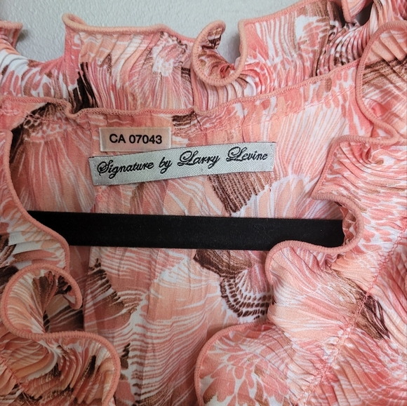 Floral Ruffle Blouse - Pink Y2K EUC L - Picture 3 of 6